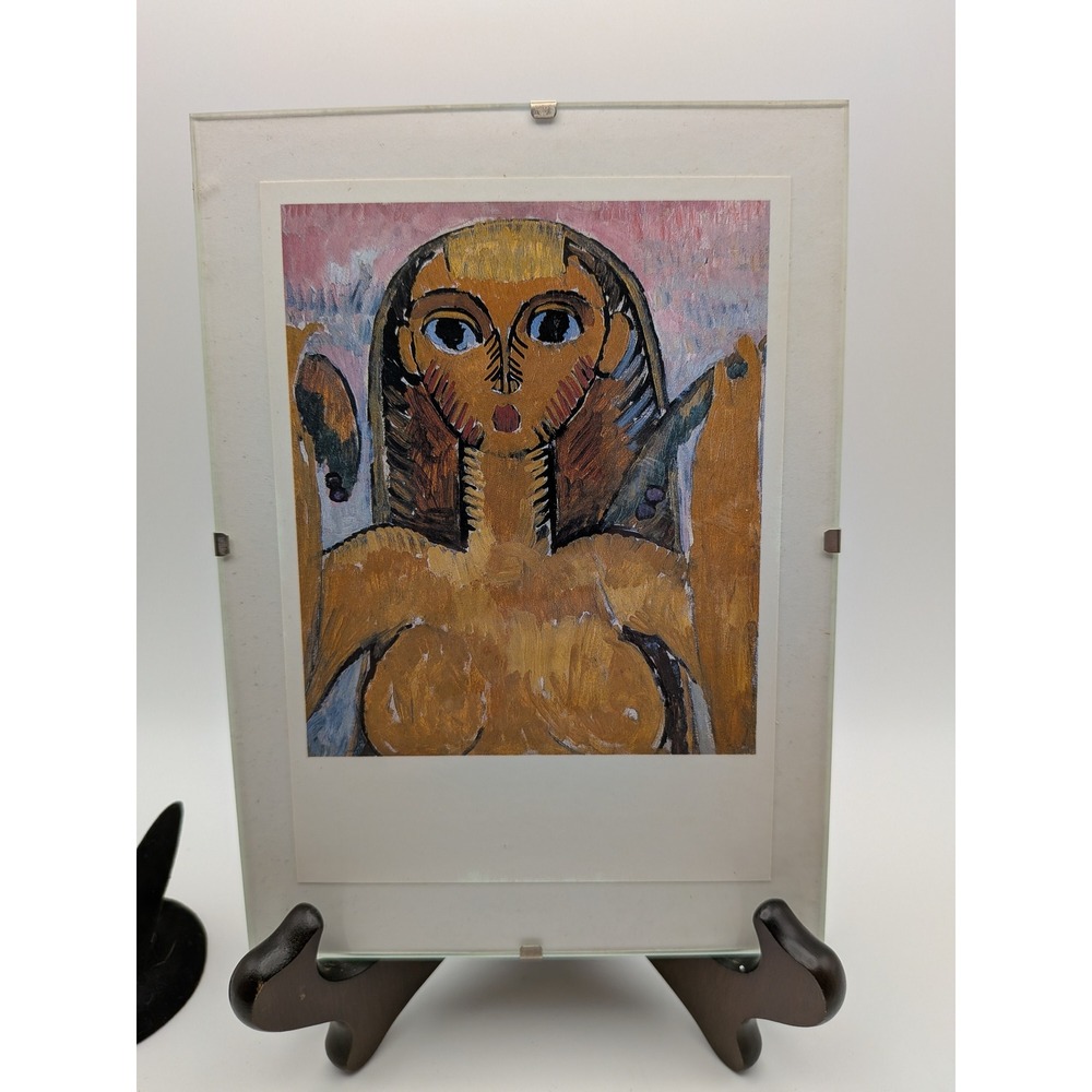 Duncan Grant Head of Eve 1913 Tate Gallery Art Print Card 1978 Vintage 5x7 Frame